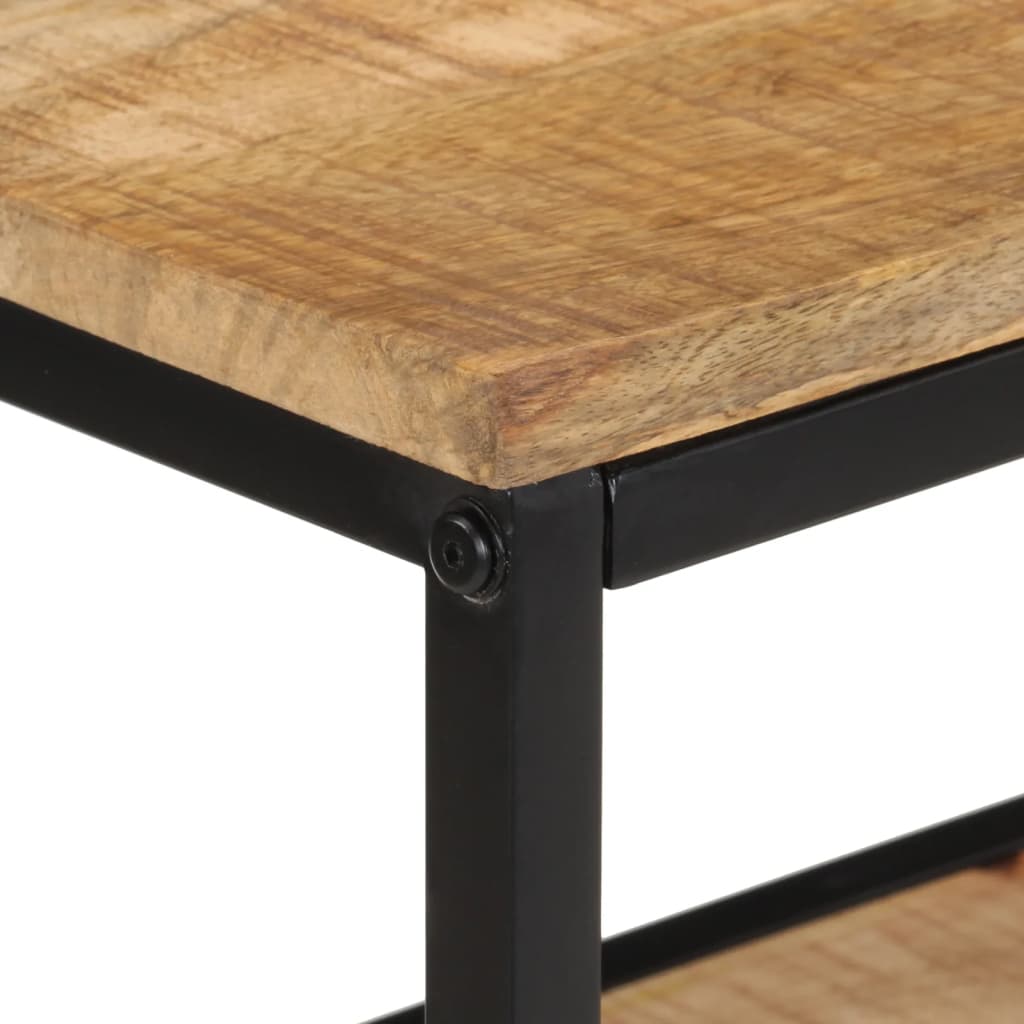 Avlastningsbord 100x35x70 cm massivt grovt mangoträ
