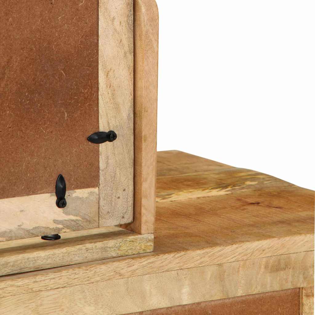 Smyckebord med låda Brun 100 x 40 x 120 cm Massivt Mangoträ