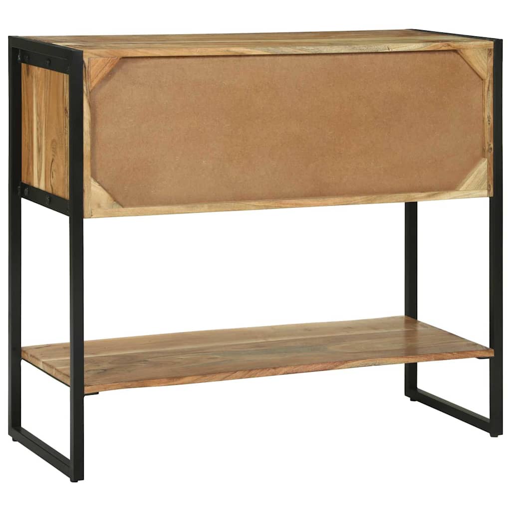 Avlastningsbord Konsollbord Brun med låda 90 x 35 x 80 cm massivt mangoträ