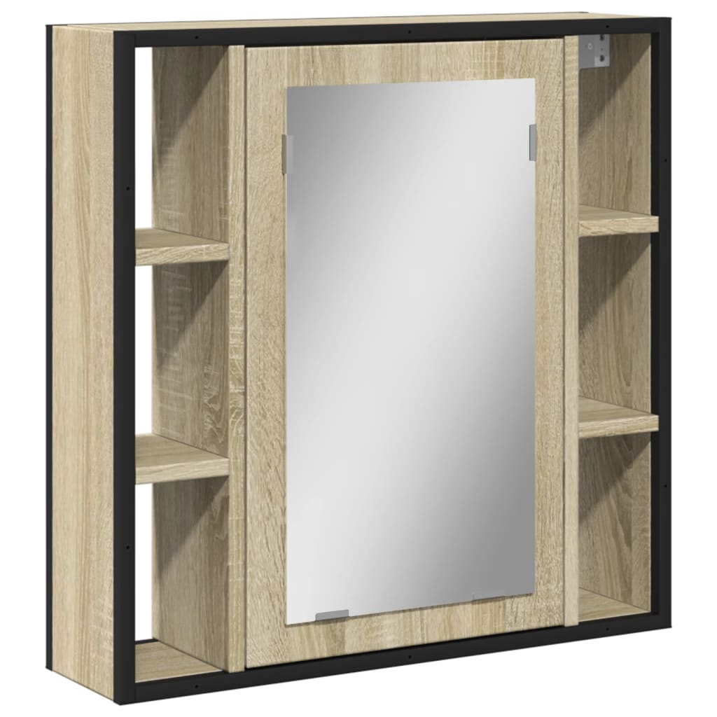 Badrumsspegel Spegelskåp Sonoma Ek 60x16x60 cm