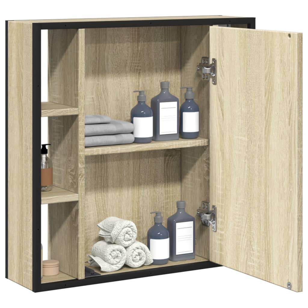 Badrumsspegel Spegelskåp Sonoma Ek 60x16x60 cm