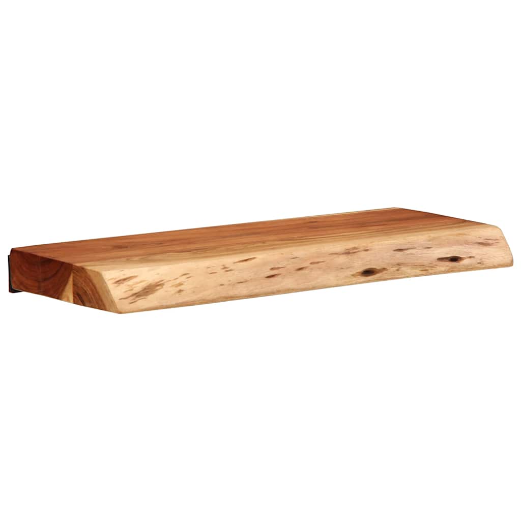 Vägghylla Trä 2 st 40x20x3,5 cm massivt Trä akacia