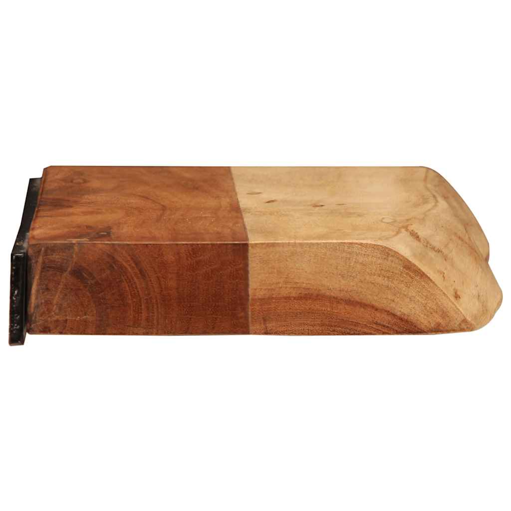 Vägghylla Trä 2 st 40x20x3,5 cm massivt Trä akacia