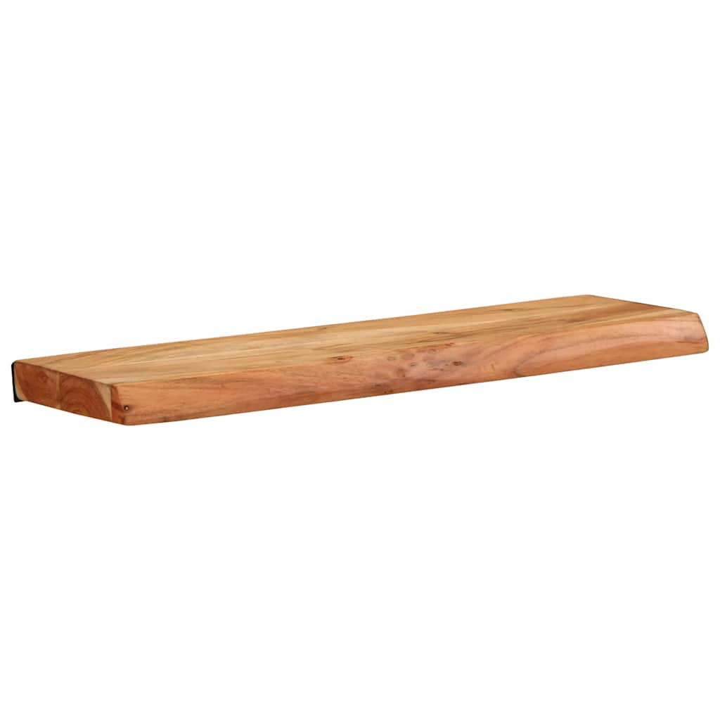 Vägghylla Trä 2 st 60x20x3,5 cm massivt Trä akacia
