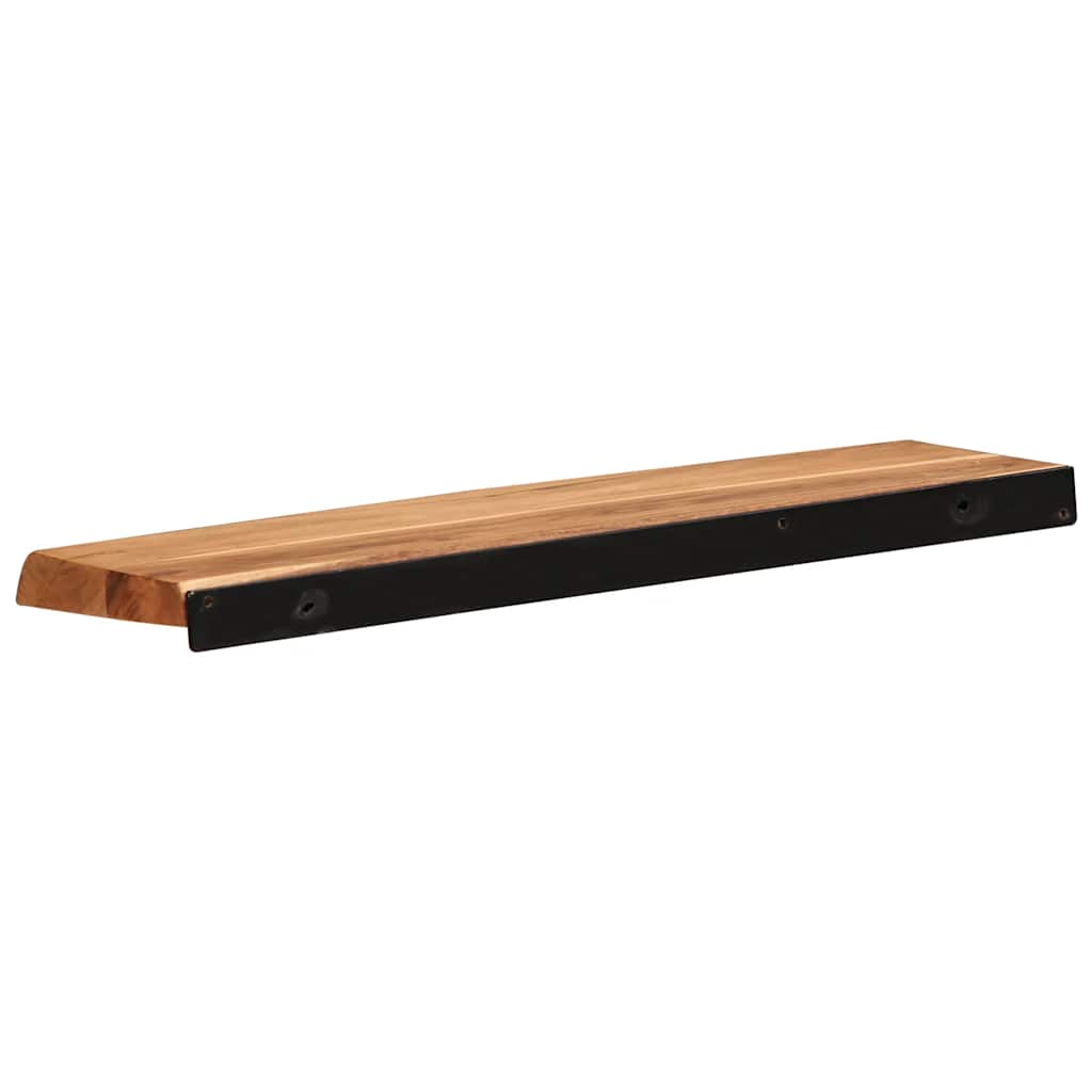 Vägghylla Trä 2 st 60x20x3,5 cm massivt Trä akacia