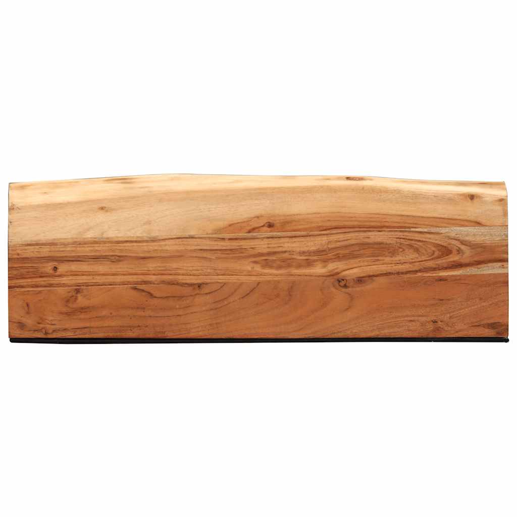 Vägghylla Trä 2 st 60x20x3,5 cm massivt Trä akacia