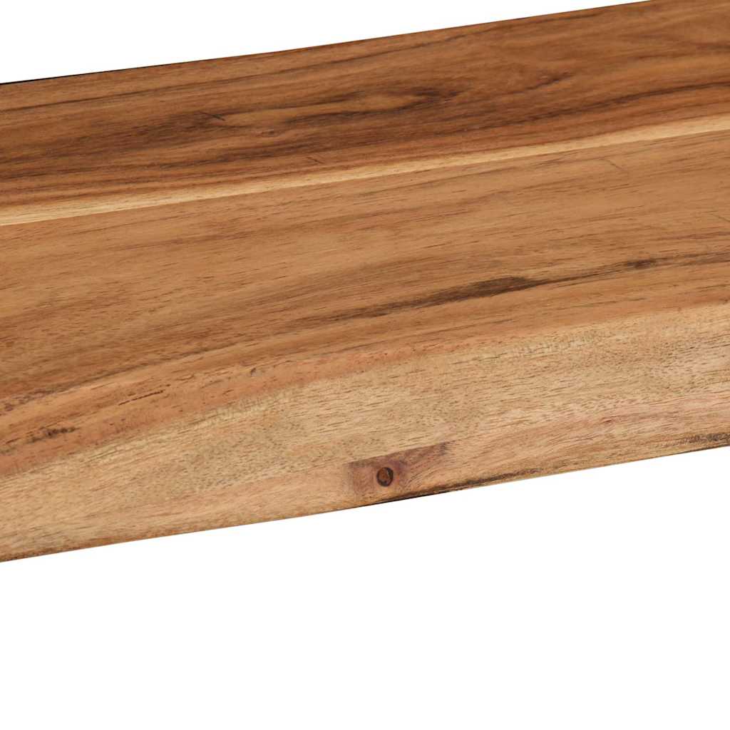 Vägghylla Trä 2 st 60x20x3,5 cm massivt Trä akacia