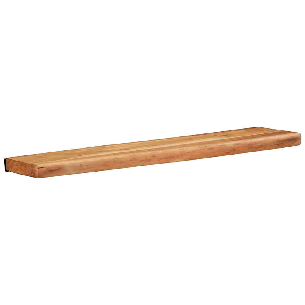 Vägghylla Trä 2 st 80x20x3,5 cm massivt Trä akacia