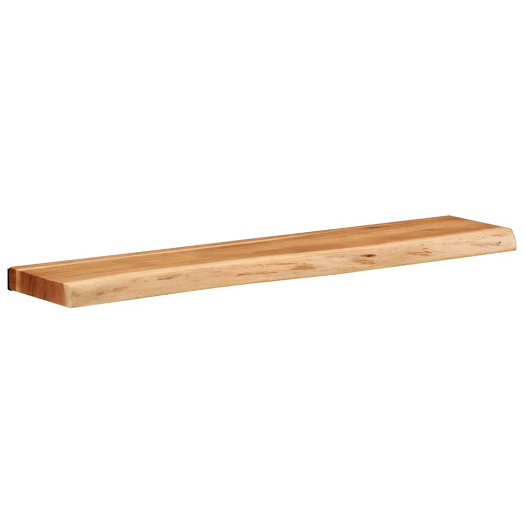Vägghylla Trä 2 st 80x20x3,5 cm massivt Trä akacia