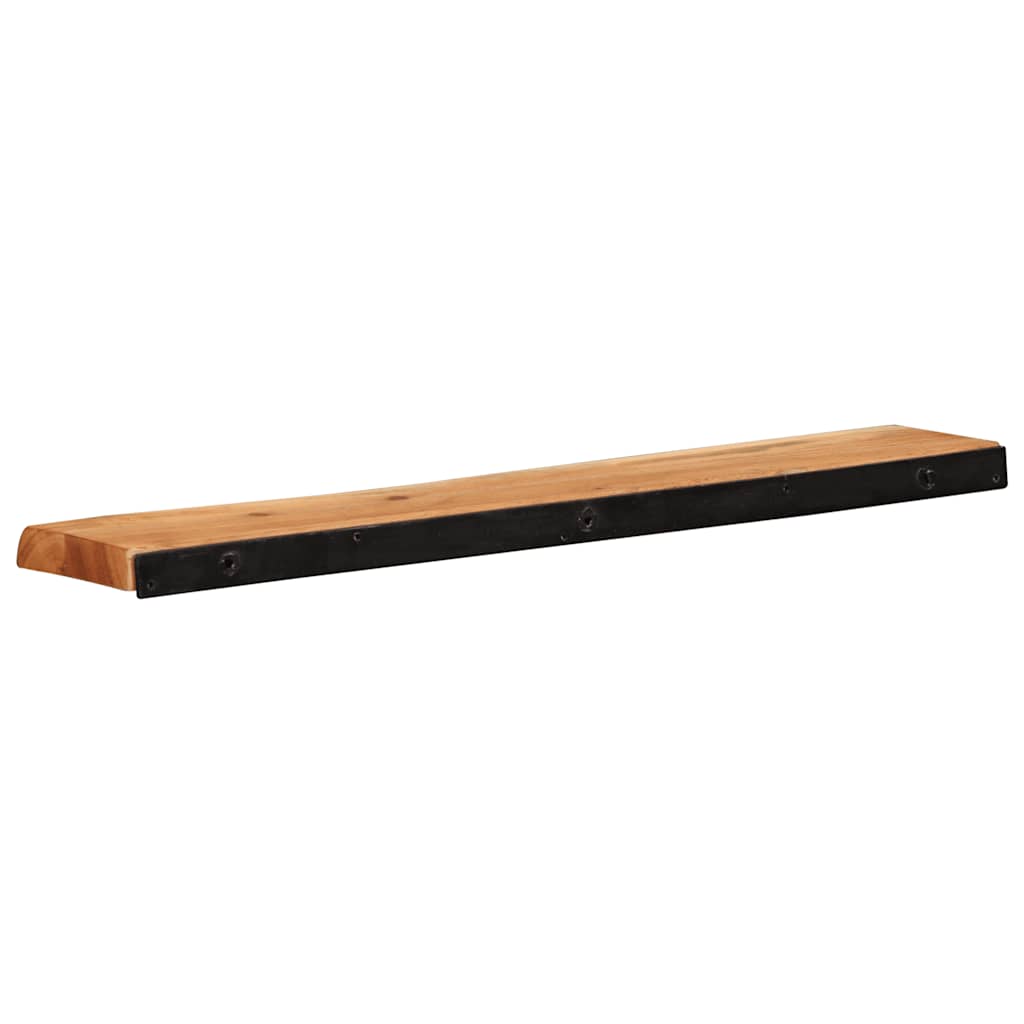 Vägghylla Trä 2 st 80x20x3,5 cm massivt Trä akacia