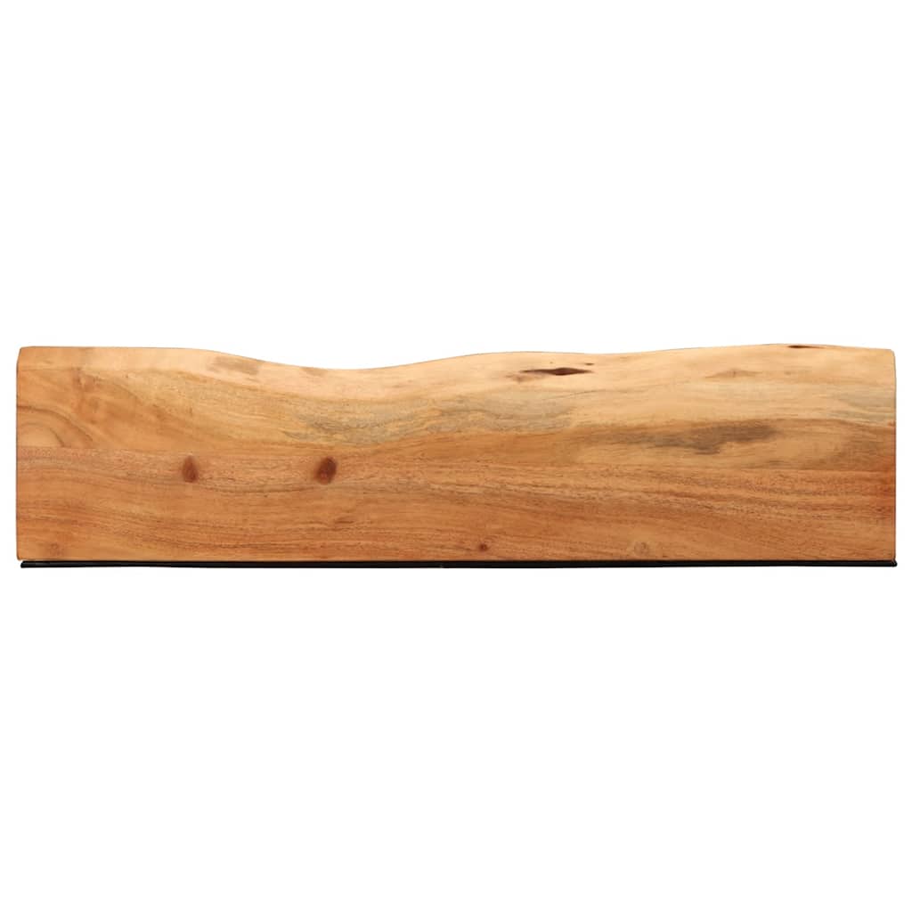 Vägghylla Trä 2 st 80x20x3,5 cm massivt Trä akacia