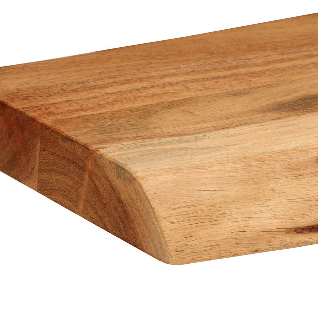 Vägghylla Trä 2 st 80x20x3,5 cm massivt Trä akacia