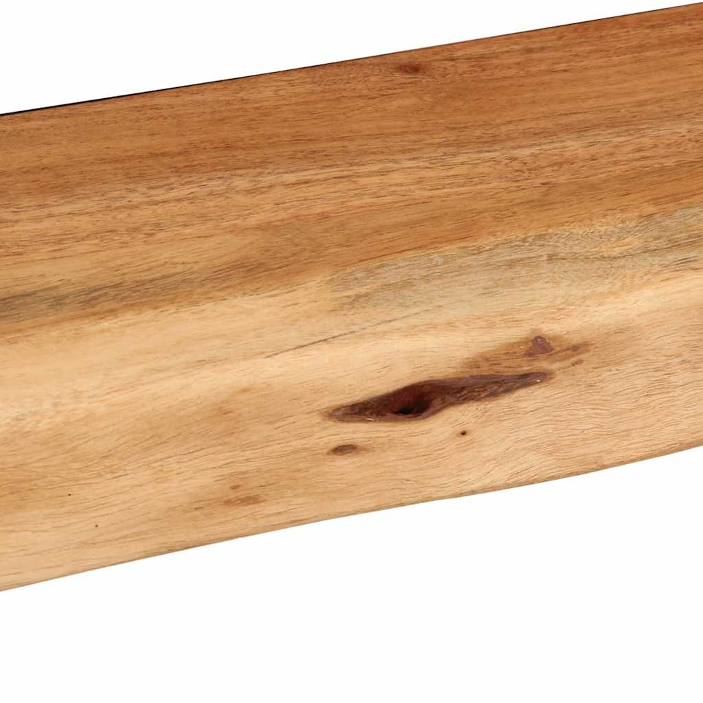 Vägghylla Trä 2 st 80x20x3,5 cm massivt Trä akacia