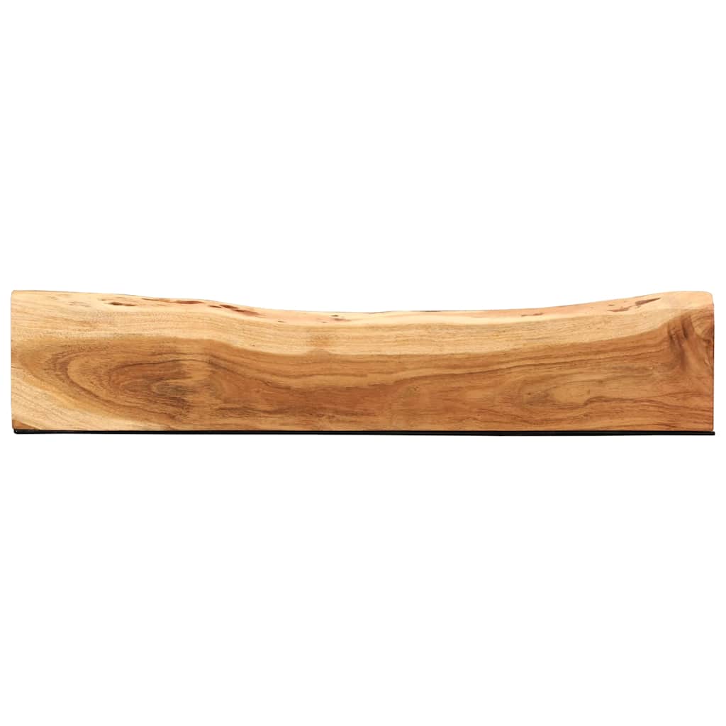 Vägghylla Trä 2 st 100x20x3,5 cm massivt Trä akacia