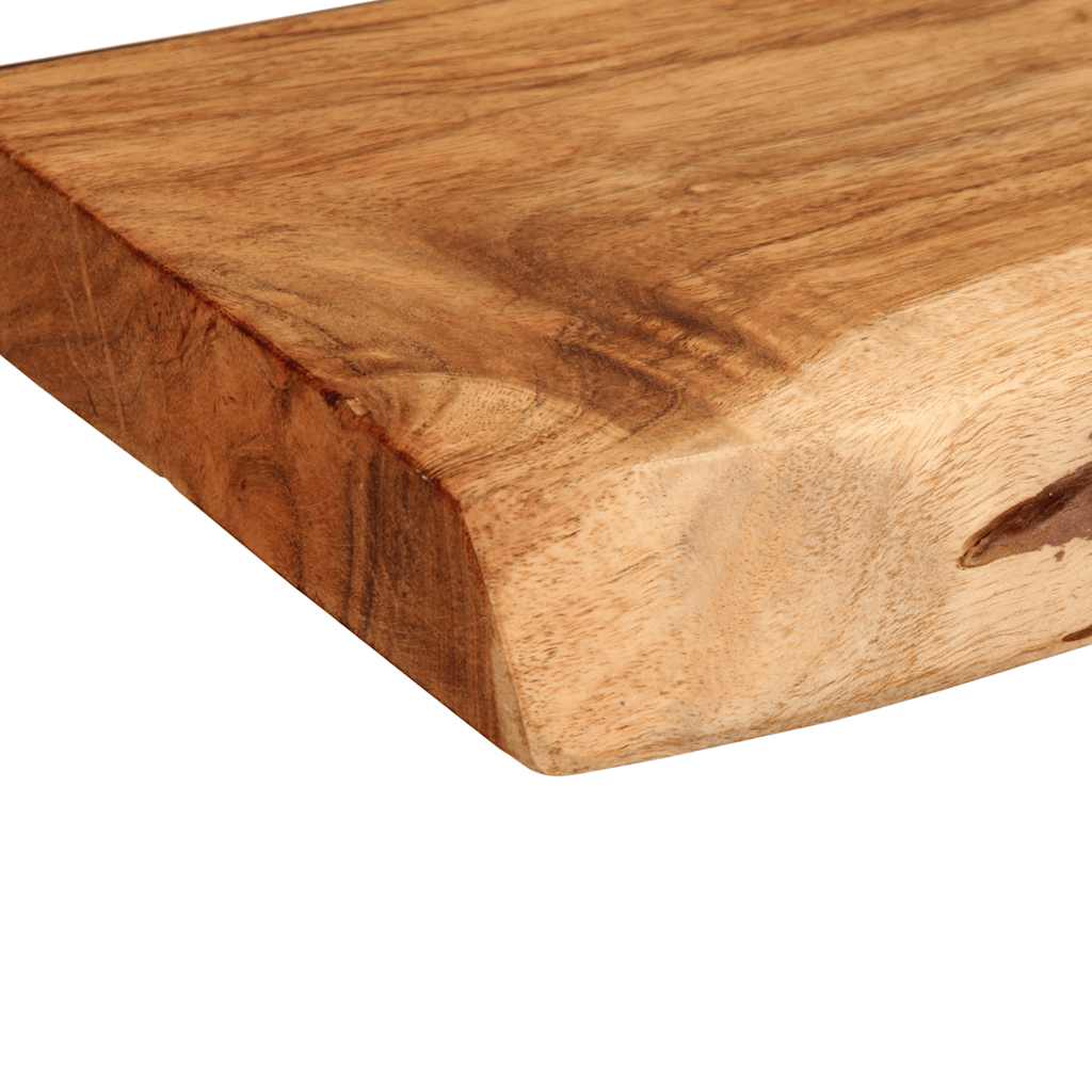 Vägghylla Trä 2 st 100x20x3,5 cm massivt Trä akacia