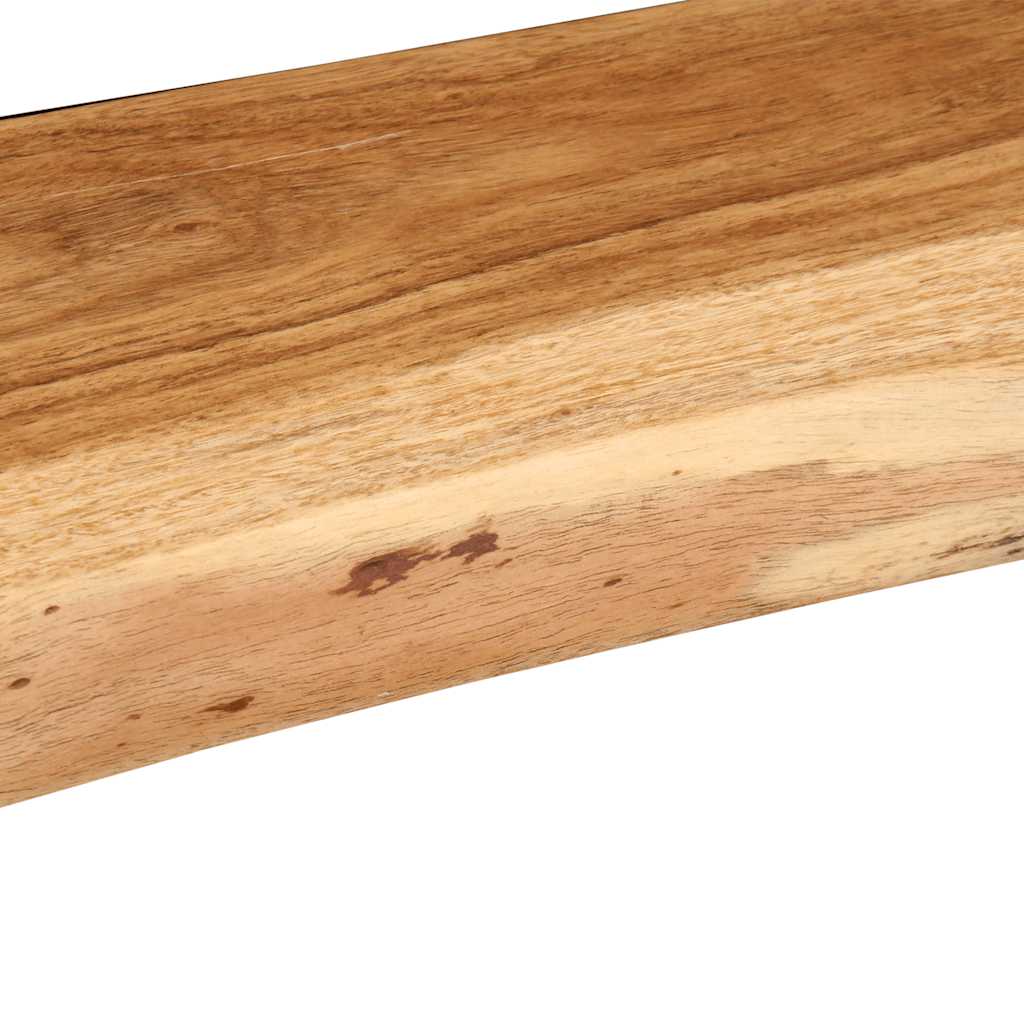 Vägghylla Trä 2 st 100x20x3,5 cm massivt Trä akacia