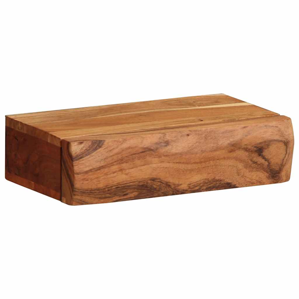 Vägghylla Trä 2 st 30x17x8 cm massivt Trä akacia