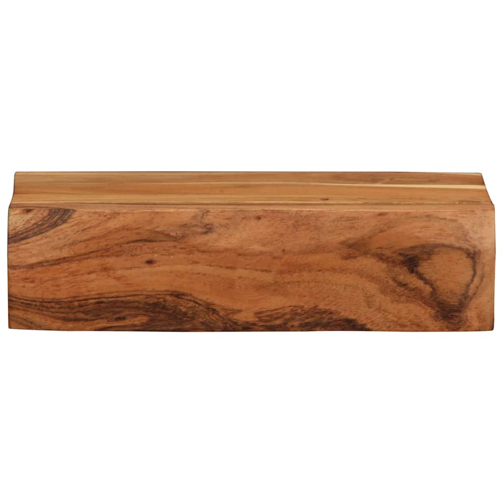 Vägghylla Trä 2 st 30x17x8 cm massivt Trä akacia