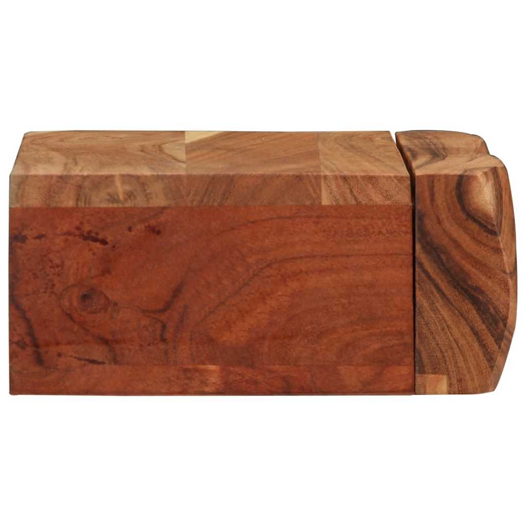 Vägghylla Trä 2 st 30x17x8 cm massivt Trä akacia