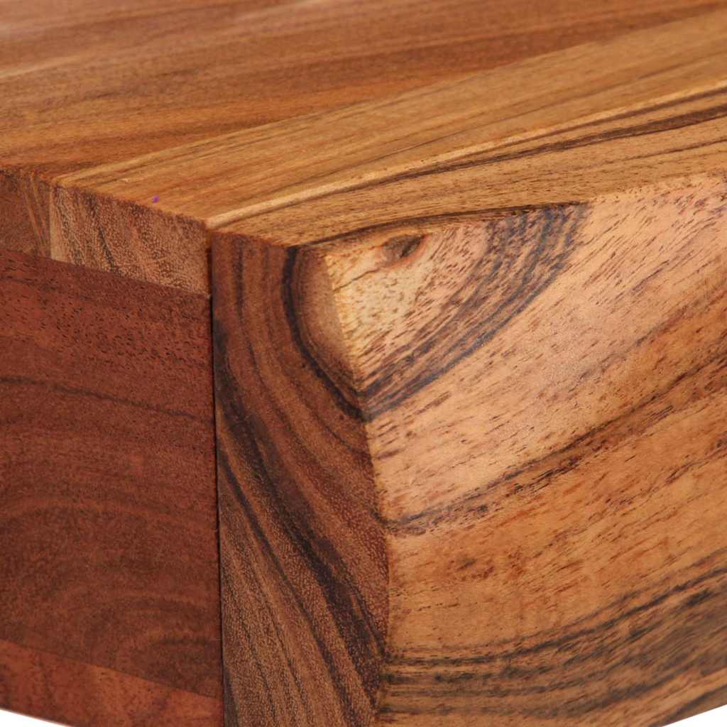 Vägghylla Trä 2 st 30x17x8 cm massivt Trä akacia