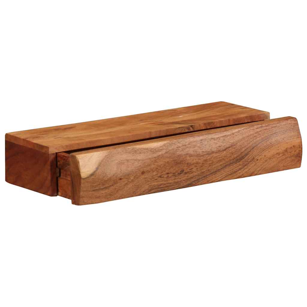 Vägghylla Trä 2 st 40x17x8 cm massivt Trä akacia