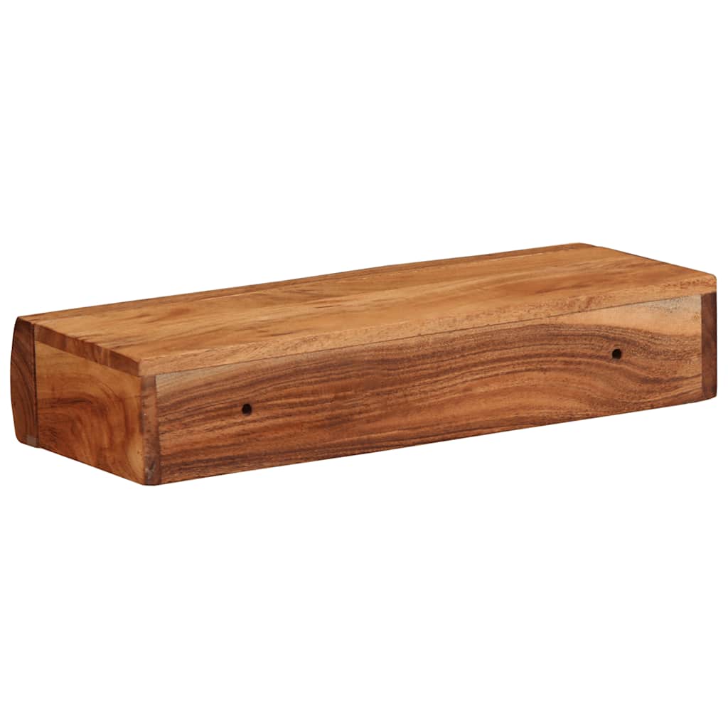 Vägghylla Trä 2 st 40x17x8 cm massivt Trä akacia