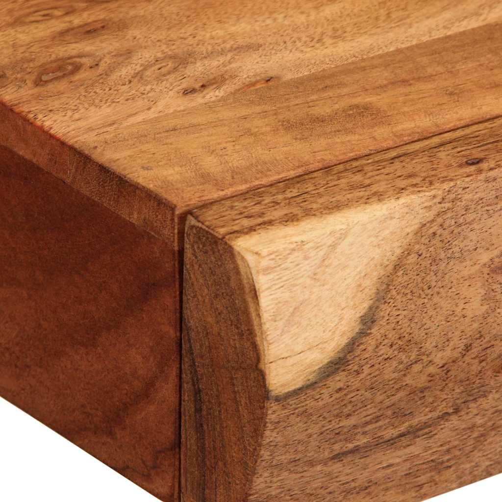 Vägghylla Trä 2 st 40x17x8 cm massivt Trä akacia