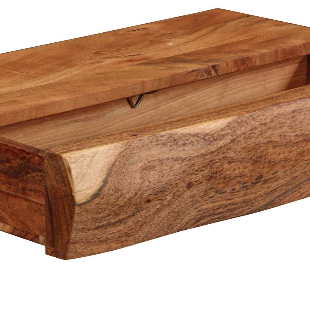 Vägghylla Trä 2 st 40x17x8 cm massivt Trä akacia