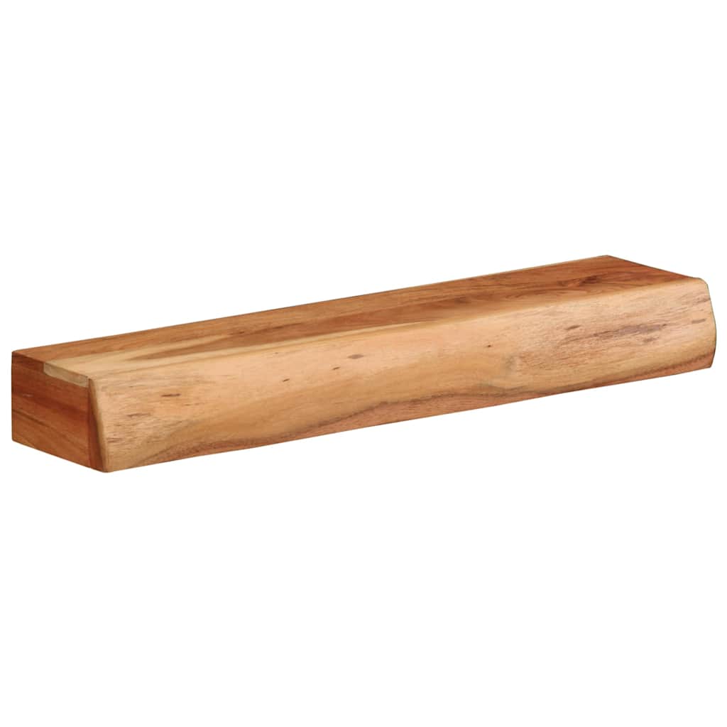 Vägghylla Trä 2 st 60x17x8 cm massivt Trä akacia