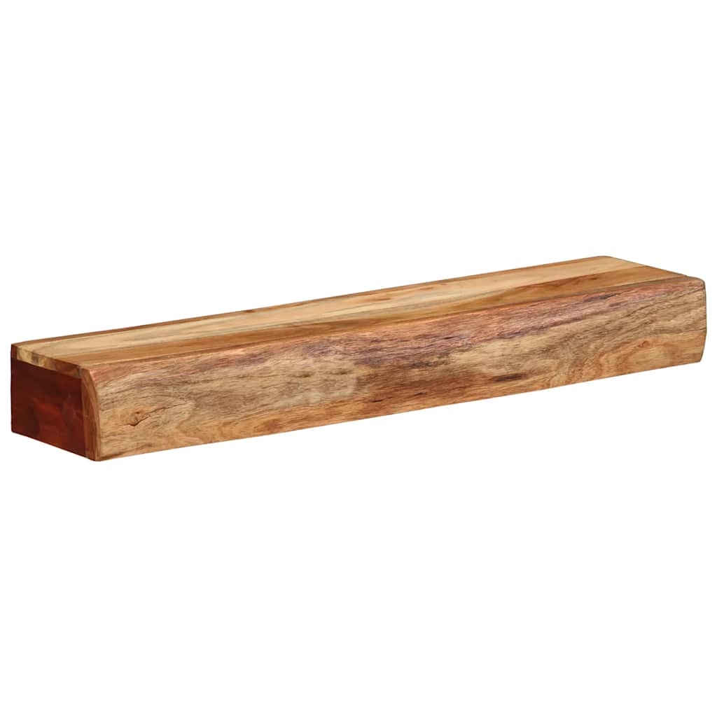 Vägghylla Trä 2 st 60x17x8 cm massivt Trä akacia