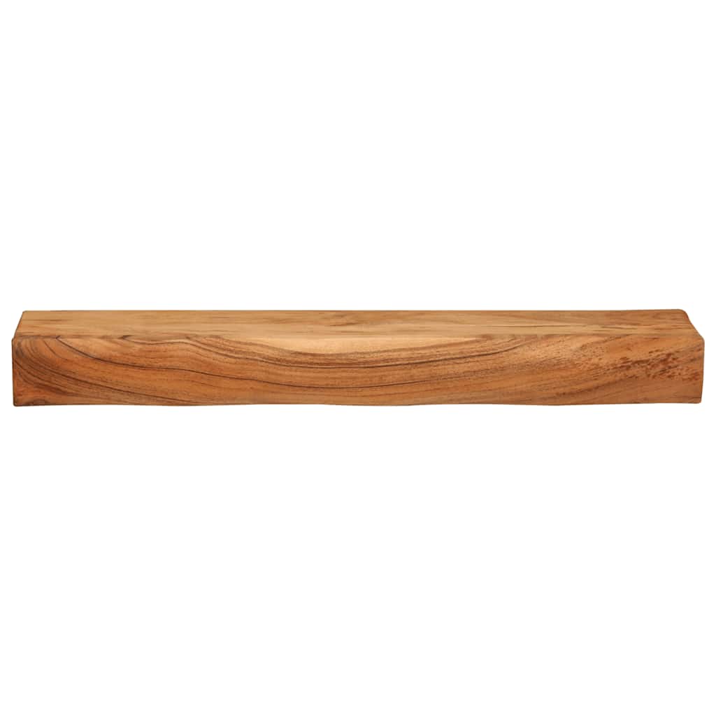 Vägghylla Trä 2 st 80x17x8 cm massivt Trä akacia