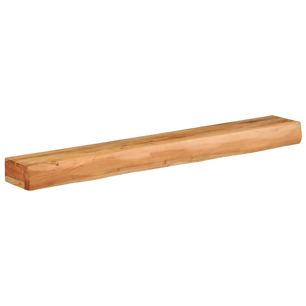 Vägghylla Trä 2 st 100x17x8 cm massivt Trä akacia