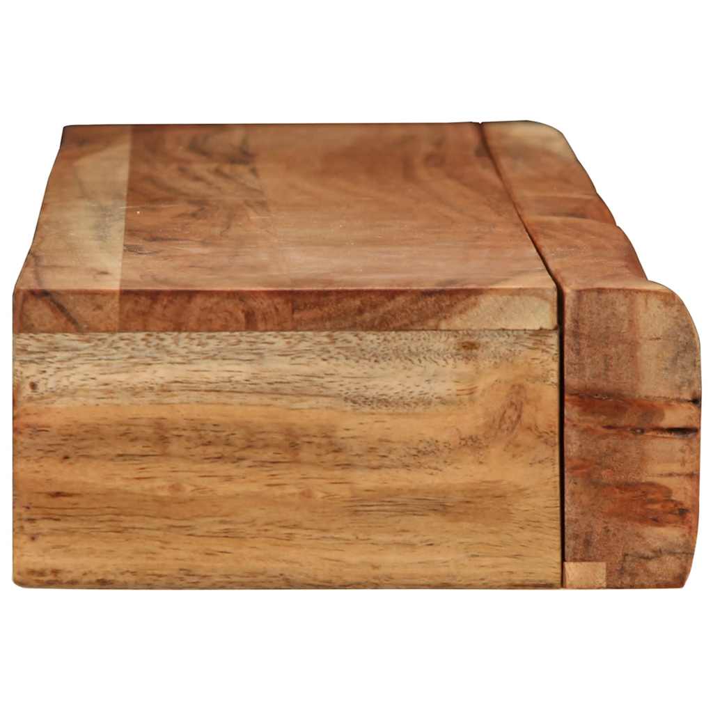 Vägghylla Trä 2 st 100x17x8 cm massivt Trä akacia