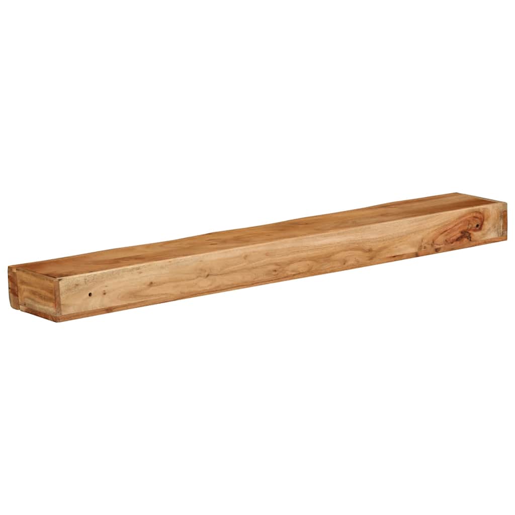Vägghylla Trä 2 st 100x17x8 cm massivt Trä akacia