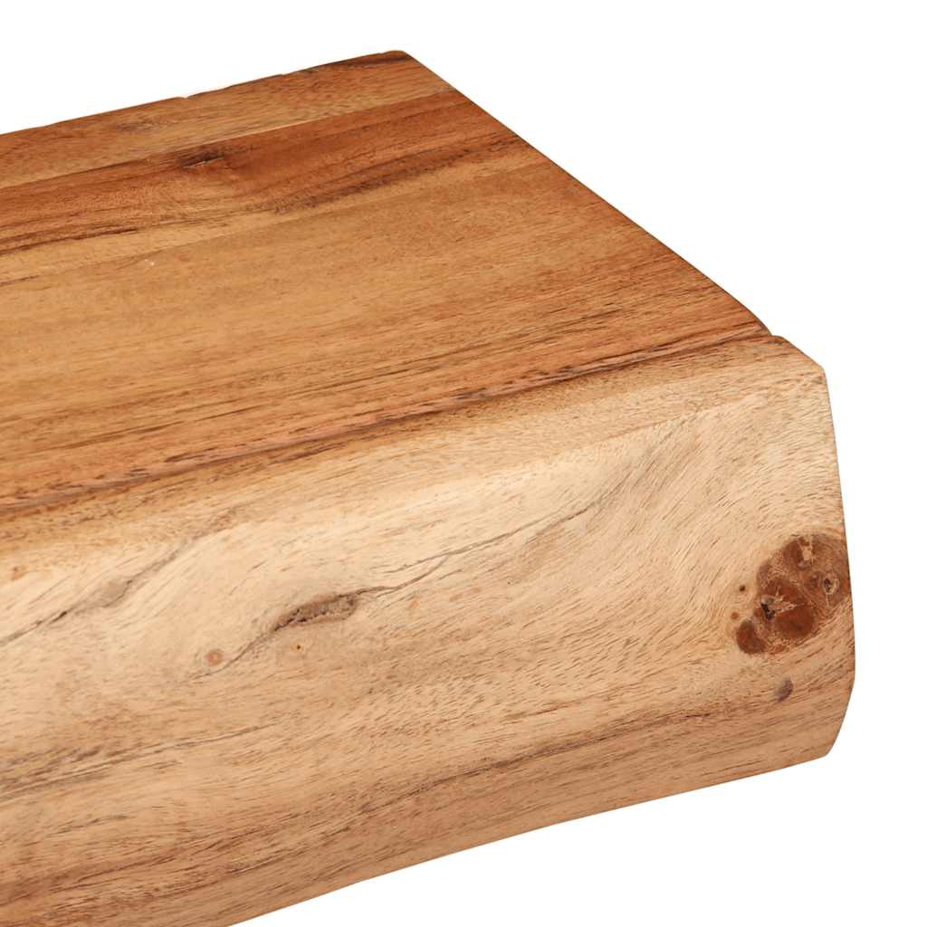 Vägghylla Trä 2 st 100x17x8 cm massivt Trä akacia