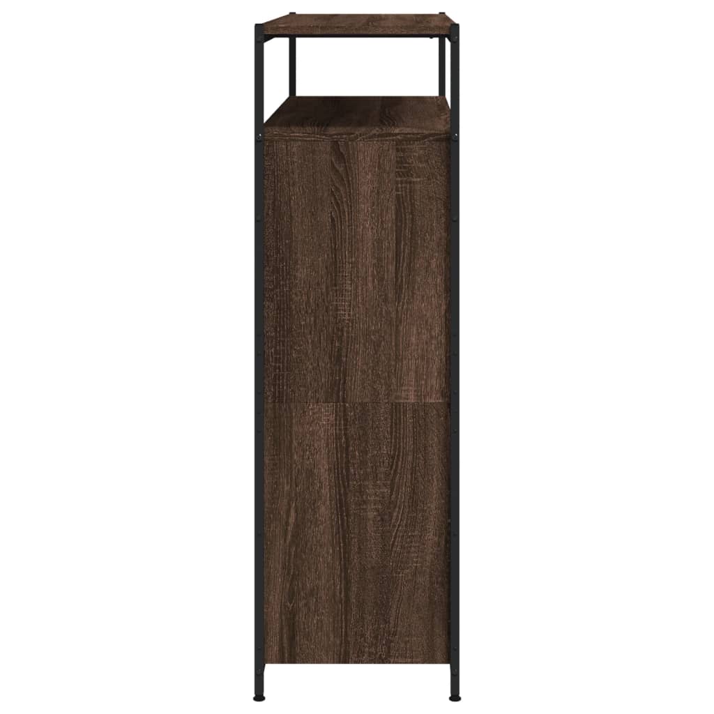 Skoställ Brun med 4 flip-lådor 100x34x112 cm