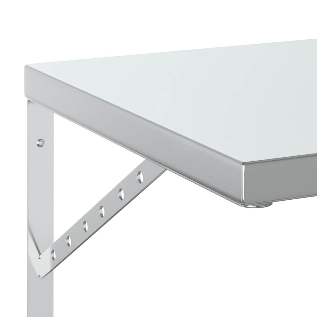 Vägghylla DIV. 2 st 50x40 cm silver rostfritt stål