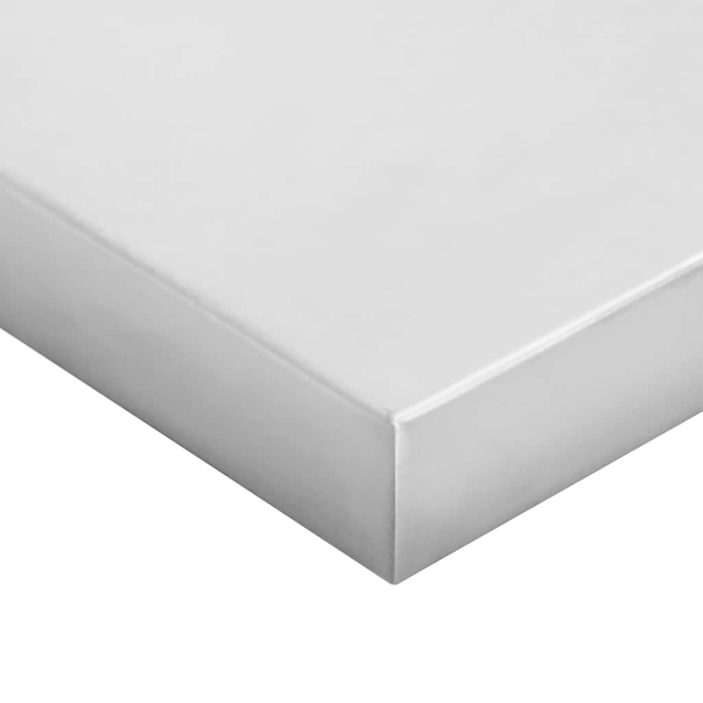 Vägghyllor 2 st 100x40x3 cm silver rostfritt stål