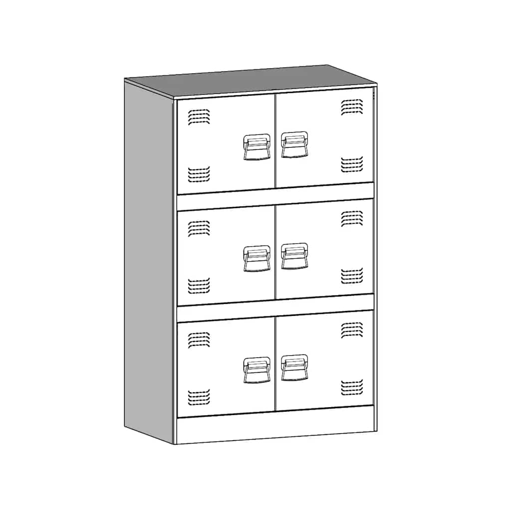 Skänk DIV. senapsgul 67x39x107 cm stål