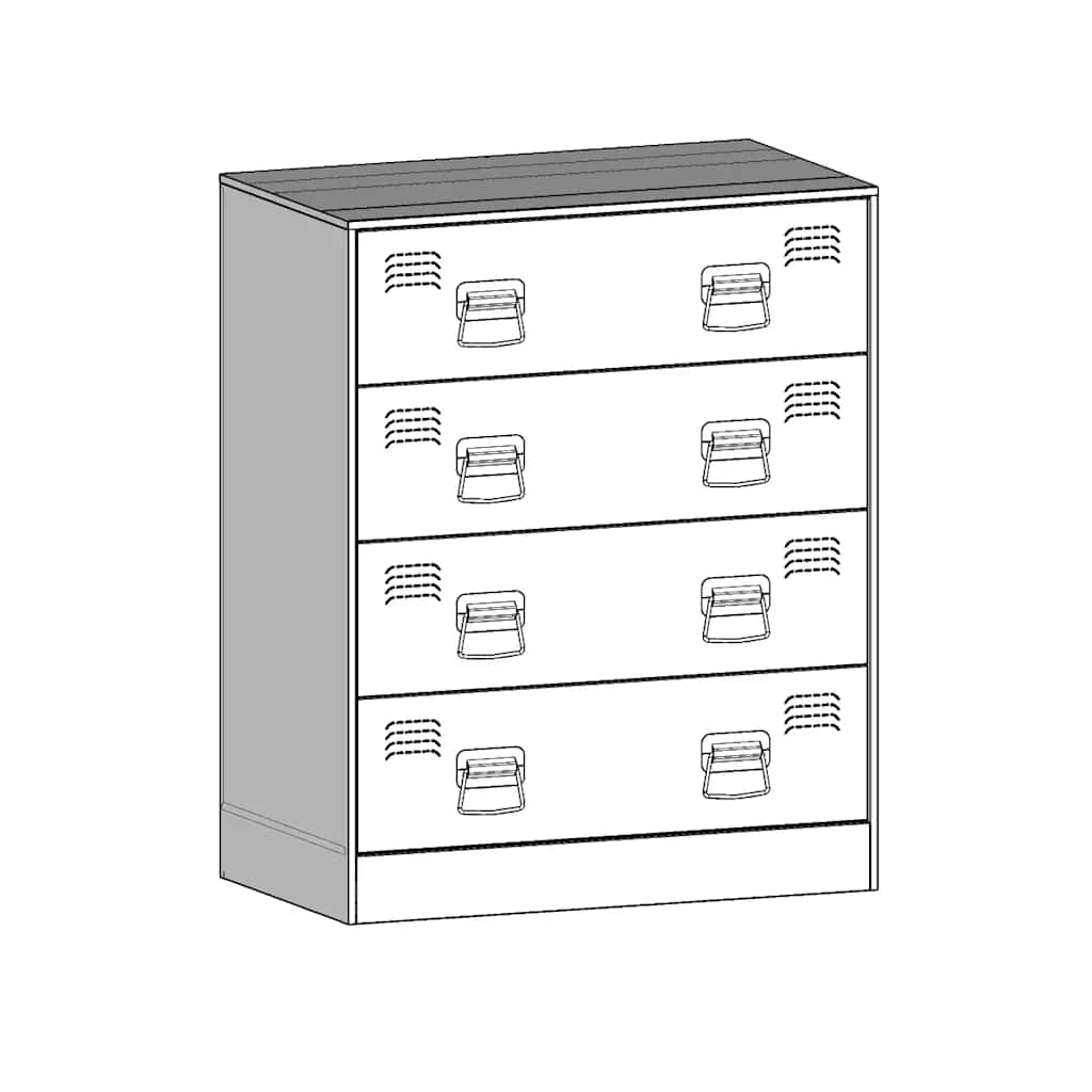 Skänk DIV. rosa 67x39x83 cm stål