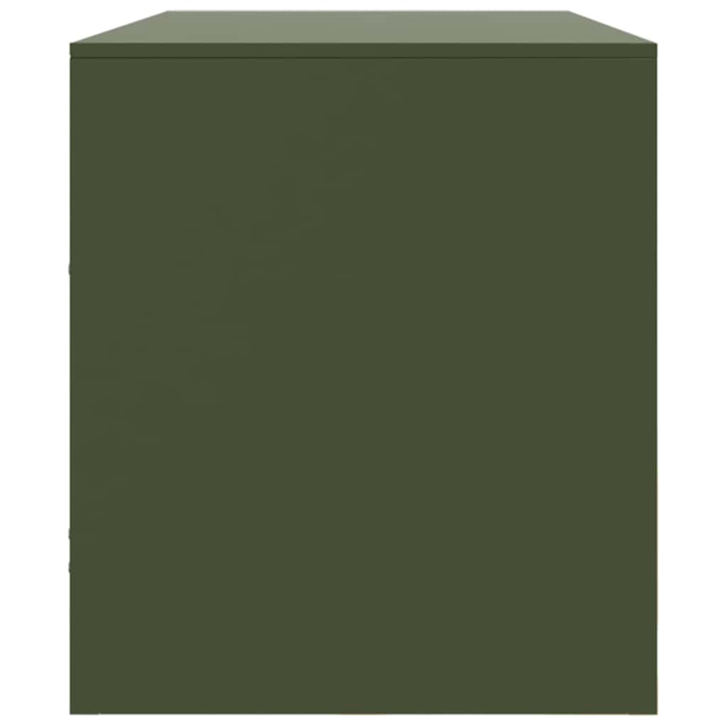 TV-skåp olivgrön 99x39x44 cm stål