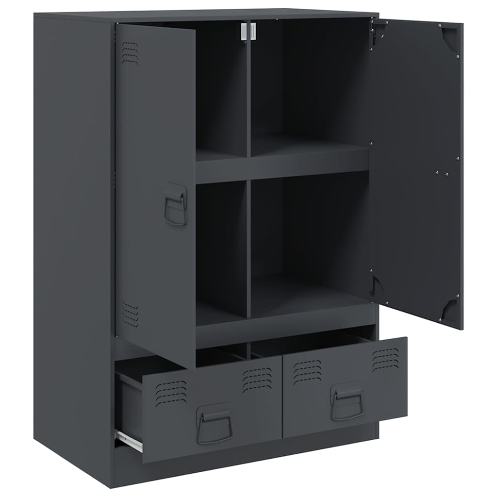 Skåp DIV. antracit 67x39x95 cm stål
