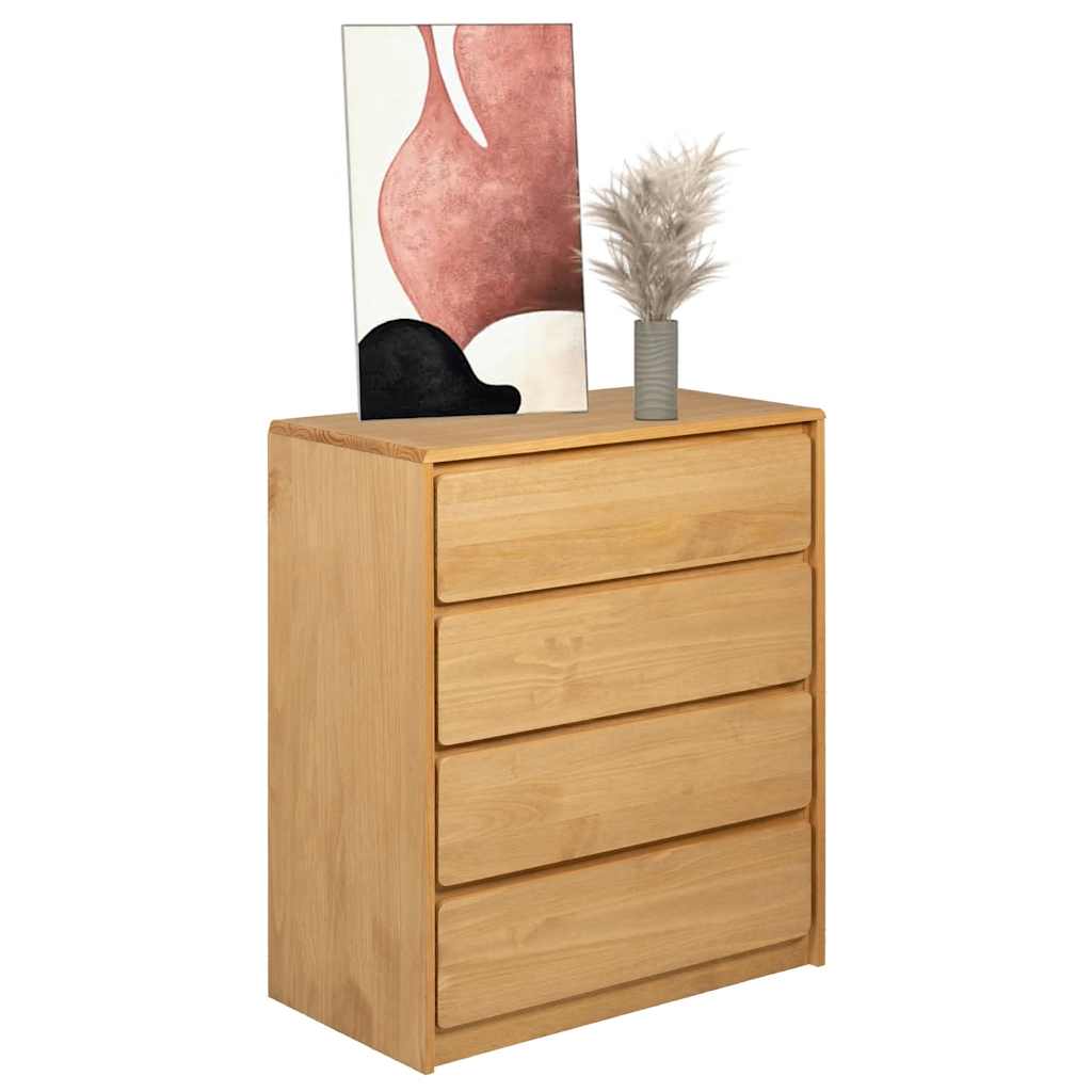 Byrå Trä SAUDA Ek 76,5x39x91 cm massiv furu