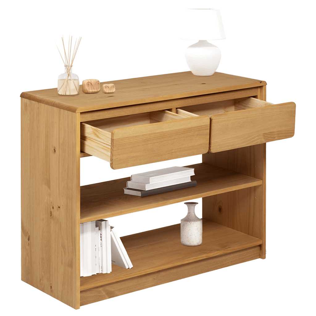 Avlastningsbord Konsollbord Trä SAUDA Ek 89,5x36,5x73 cm massiv furu
