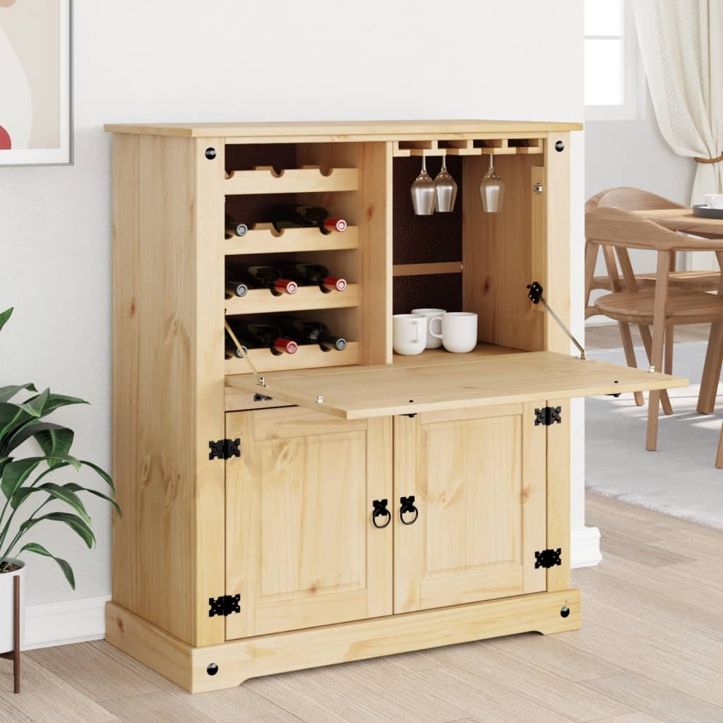 Vinskåp Corona 97x45x114 cm massiv furu