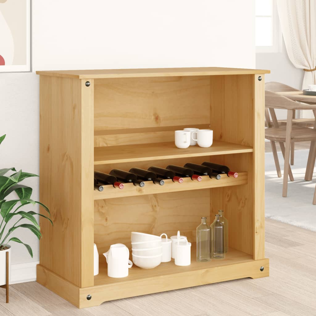 Vinställ Vinskåp Corona 107,5x51x105,5 cm massiv furu