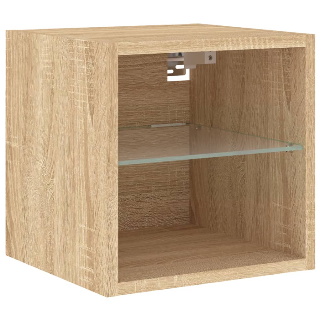 XXXXX Tv-bänk 6 delar LED sonoma-ek