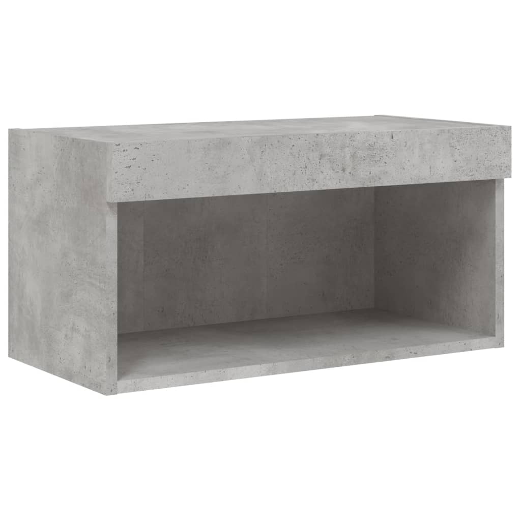 XXXXX Tv-bänk 6 delar LED Betonggrå