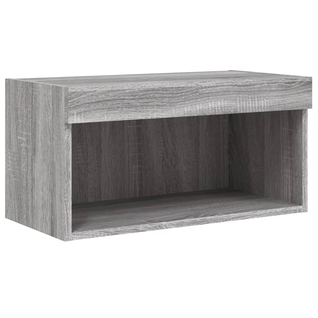 XXXXX Tv-bänk 6 delar LED Sonoma Grå