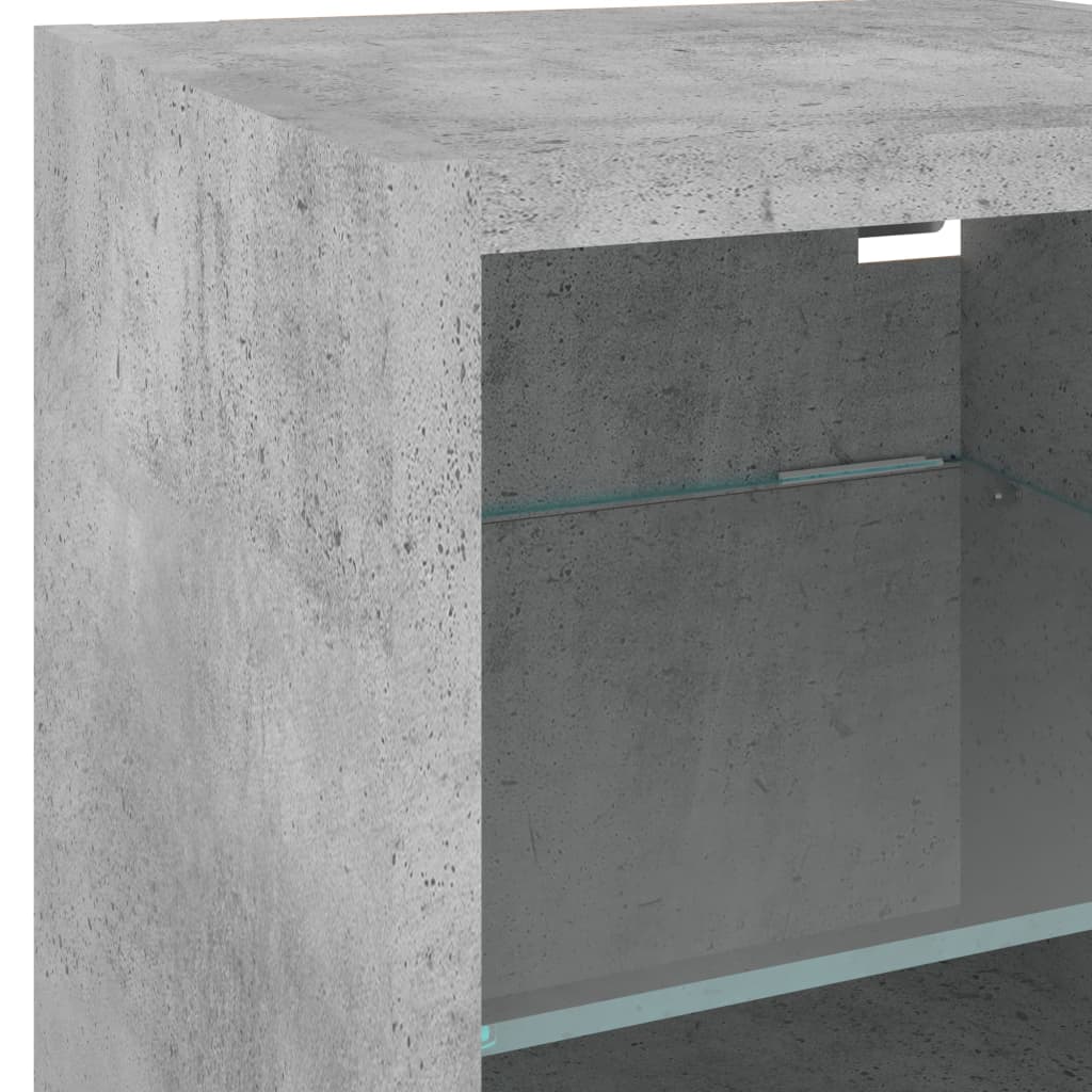 XXXXX Tv-bänk 6 delar LED Betonggrå